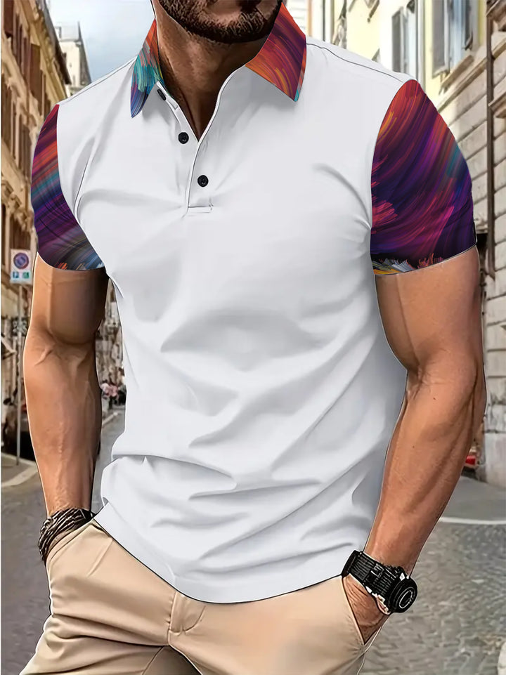 Herren Poloshirt mit einzigartigem Grafikdesign Echoarchiv