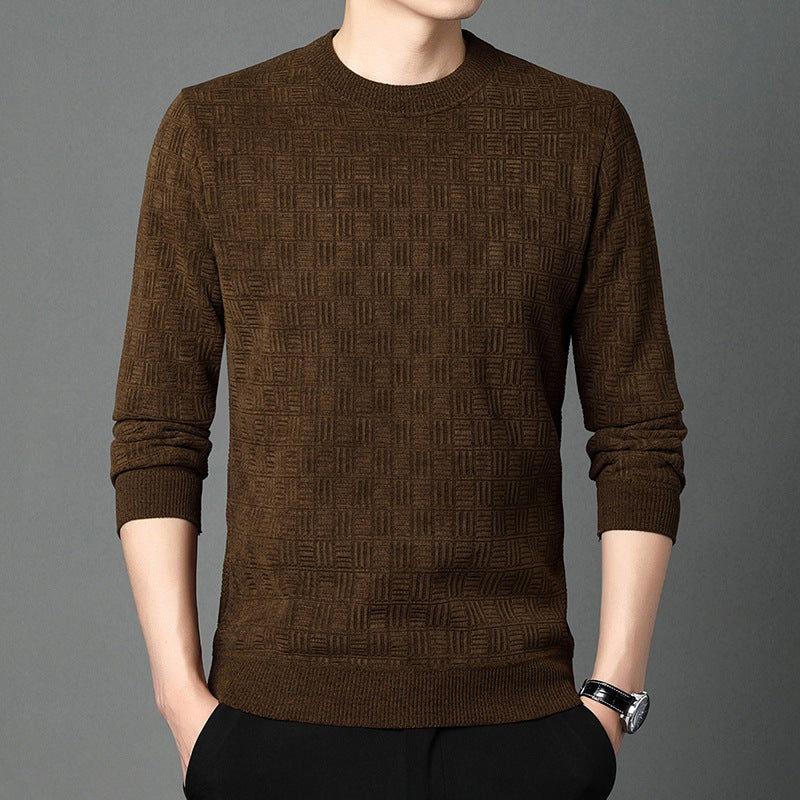 Herren komfortabler Strickpullover mit einzigartiger Struktur Echoarchiv