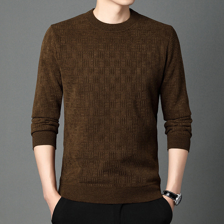 Herren komfortabler Strickpullover mit einzigartiger Struktur Echoarchiv
