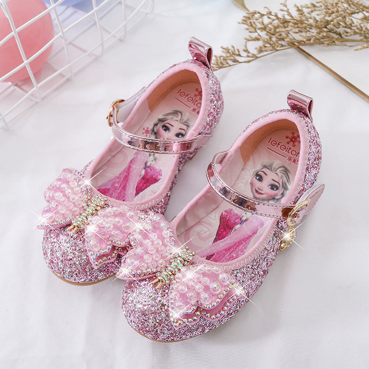 Mädchen Glitzernde Ballerinas mit Schleifenapplikationen Echo Archiv