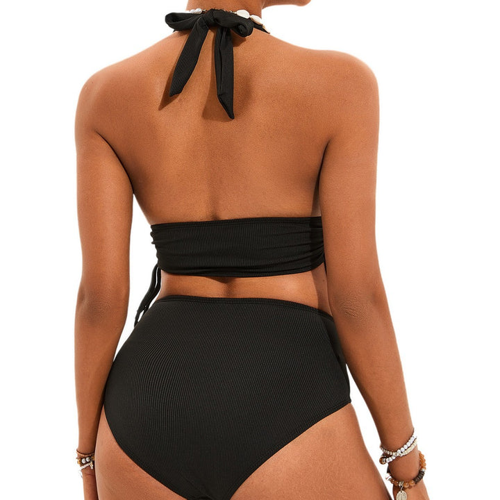 Damen Hochtaillierter Bikini mit Wickeloberteil Echo Archiv
