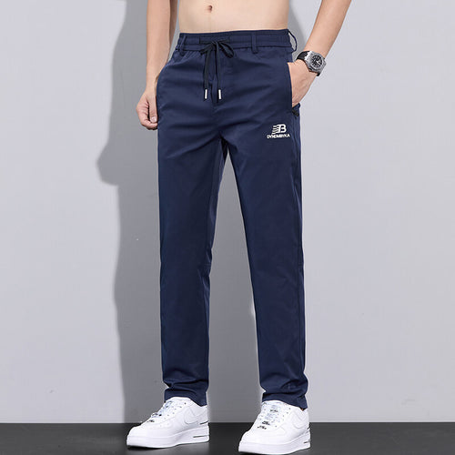 Herren Sportliche Freizeithose mit verstellbarem Kordelzug und seitlichen Reißverschlusstaschen Echoarchiv