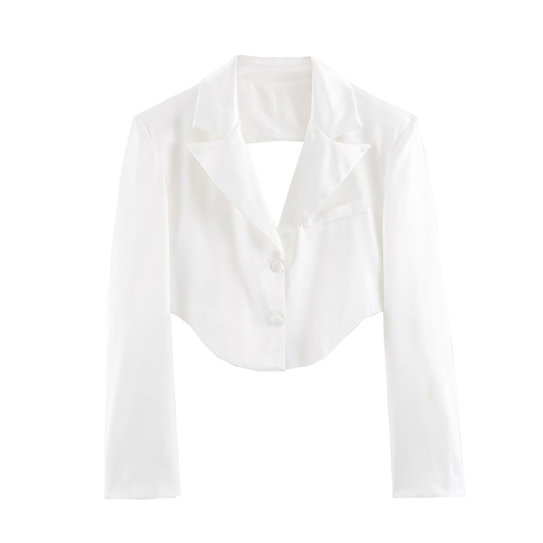 Damen Kurzblazer-Bolero mit Reverskragen und taillierter Silhouette Echo Archiv