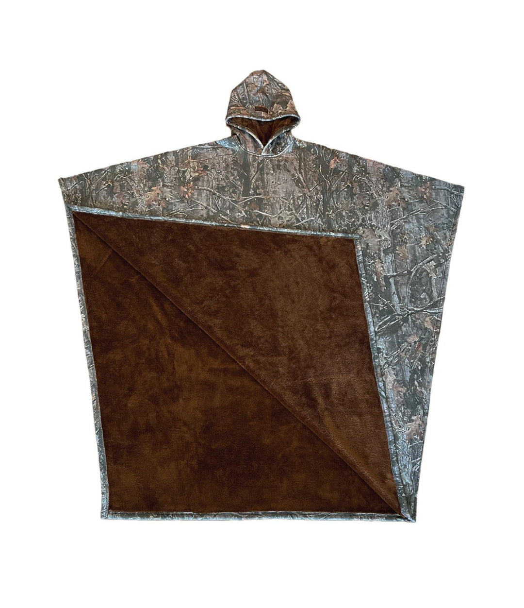 Unisex nan extra-großer Kapuzen-Poncho Kuschelüberwurf mit Mikrofleece-Innenfutter und Thermo-Wärmespeicher Echo Archiv