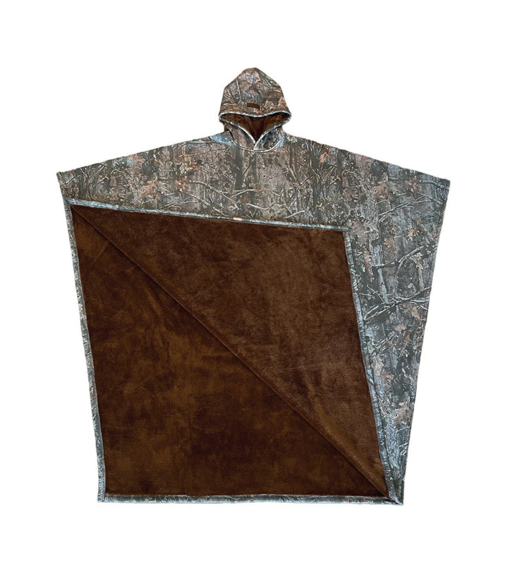 Unisex nan extra-großer Kapuzen-Poncho Kuschelüberwurf mit Mikrofleece-Innenfutter und Thermo-Wärmespeicher Echo Archiv
