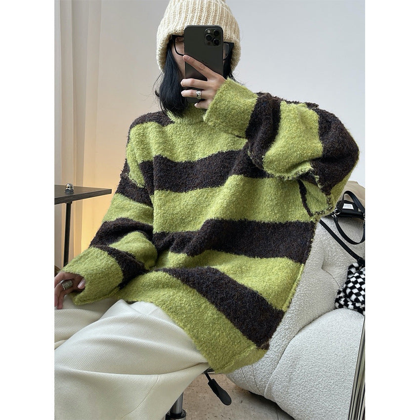 Damen Kuscheliges Oversize‑Strickkleid mit Bouclé‑Struktur und Rundhalsausschnitt Echoarchiv
