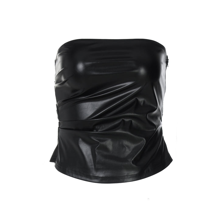Damen ärmelloses Satin-Top mit elegantem Raffungselement Echo Archiv