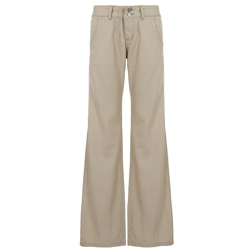Damen nan Highwaist Schlaghose mit weitem Bein, hohem Bund und Gürtelschlaufen Echo Archiv