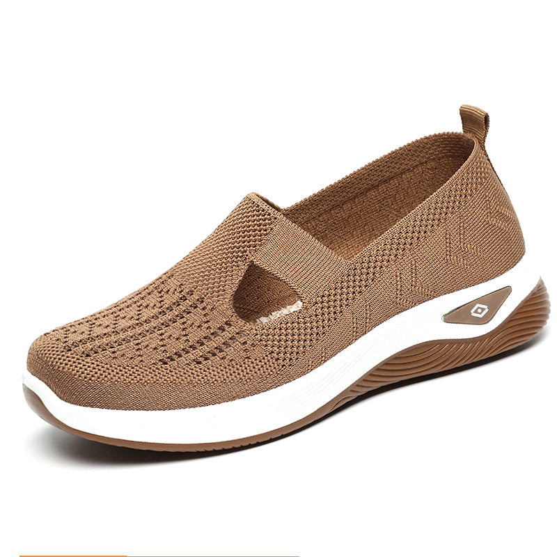 Damen nan leichte gestrickte Slipper mit orthopädischer Komfortsohle Echo Archiv