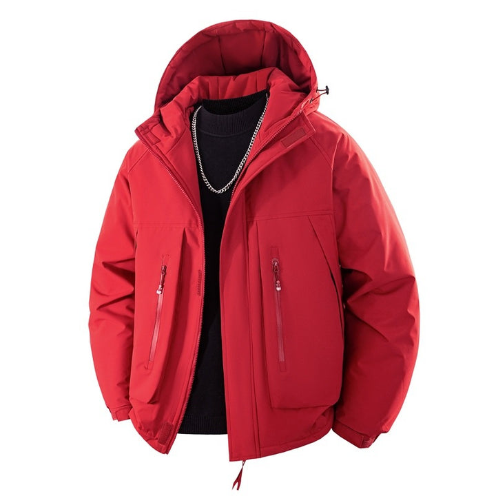Herren Wattierte Kapuzen-Outdoorjacke mit wasserabweisender Membran und technischen Reißverschlusstaschen Echo Archiv