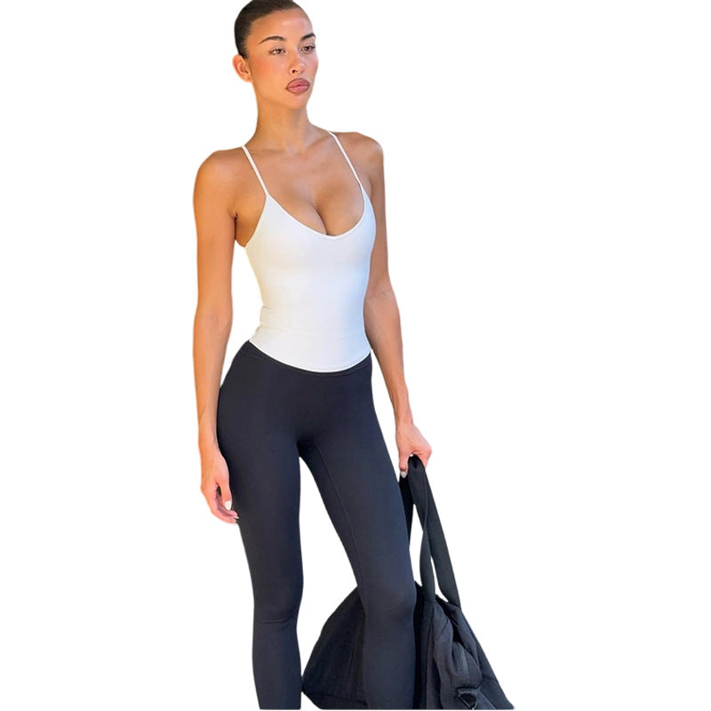 Damen Sportliches Body mit tiefem V-Ausschnitt Echo Archiv