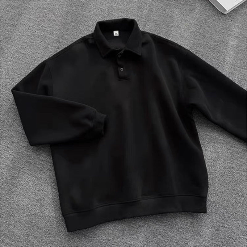 Herren Poloshirt-Sweatshirt mit Hemdkragen und Oversize-Schnitt Echo Archiv