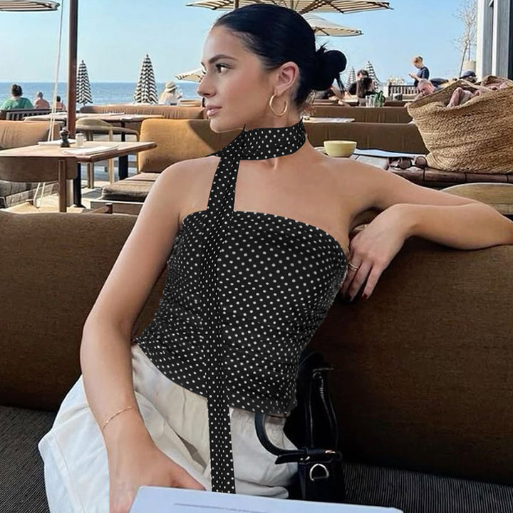 Damen Charmantes Trägertop mit verspieltem Punktedesign Echo Archiv
