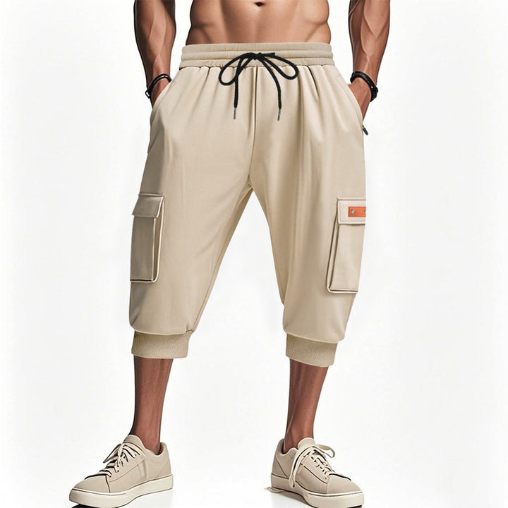 Herren Cargo-Shorts mit praktischen Reißverschlusstaschen und elastischem Bund Echoarchiv