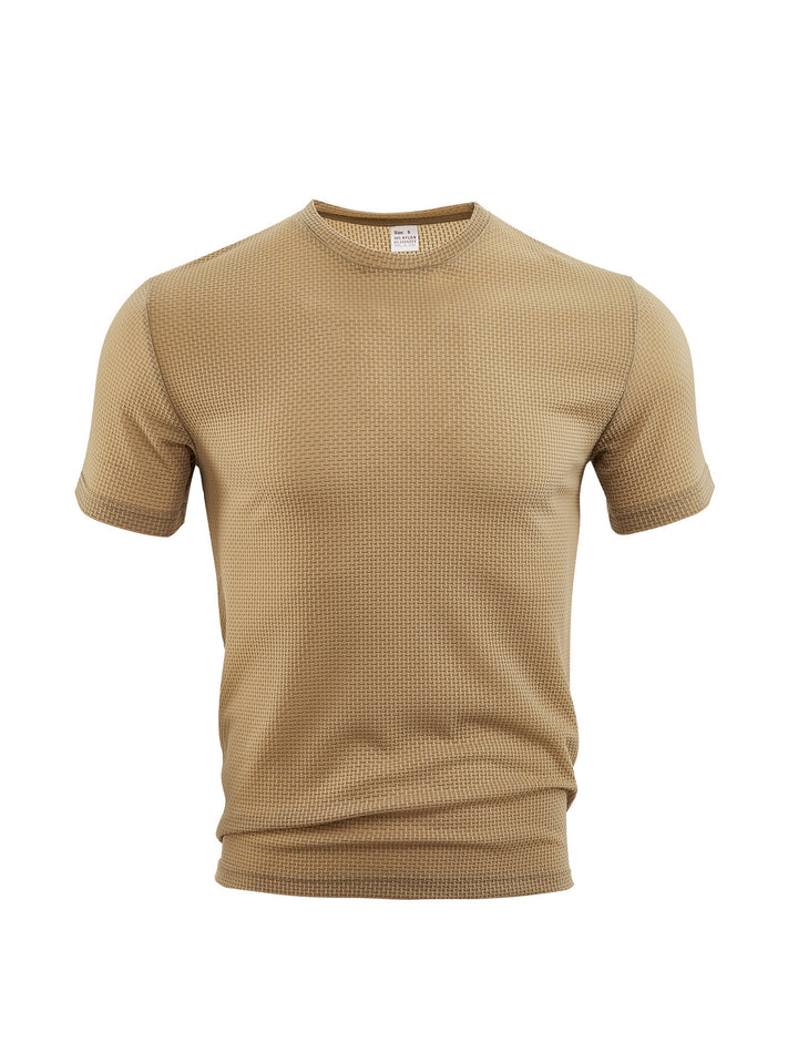 Herren funktionales Kurzarmshirt mit strukturiertem Material Echoarchiv