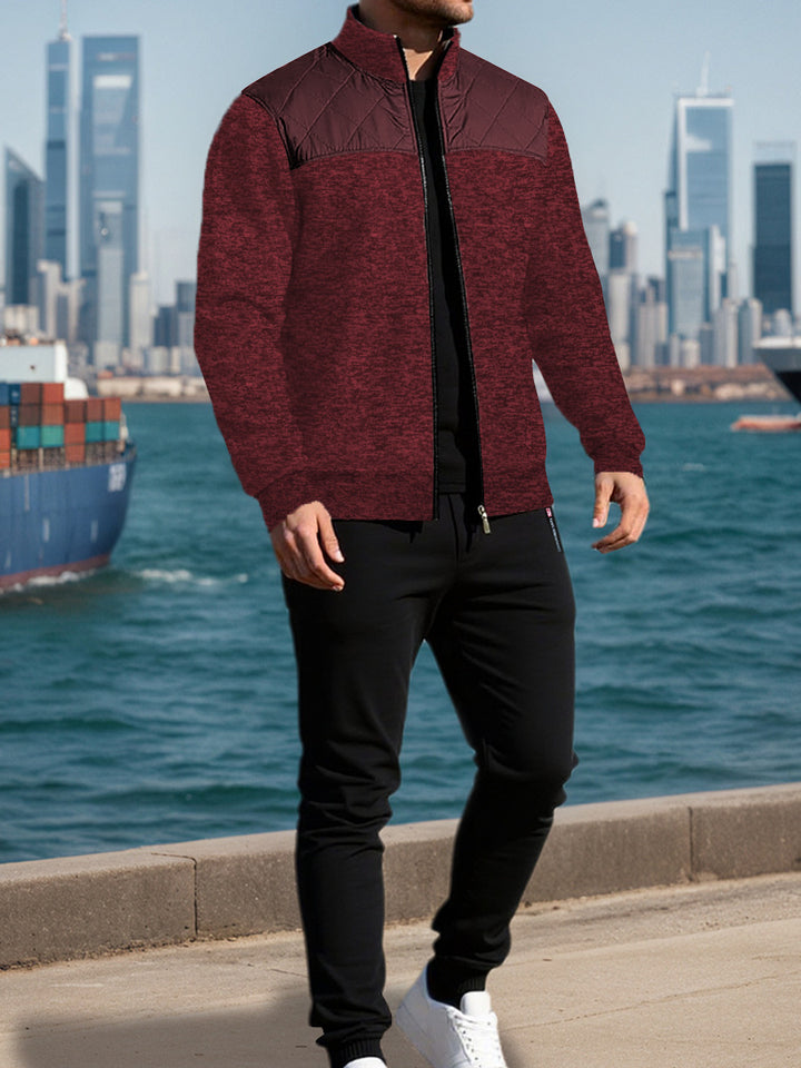 Herren Sportliche Jacke mit Querrippen-Muster und leicht gepolstertem Schulterbereich Echoarchiv