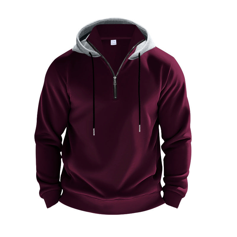 Herren Sportsweatshirt mit halbem Reißverschluss und Kapuze Echoarchiv
