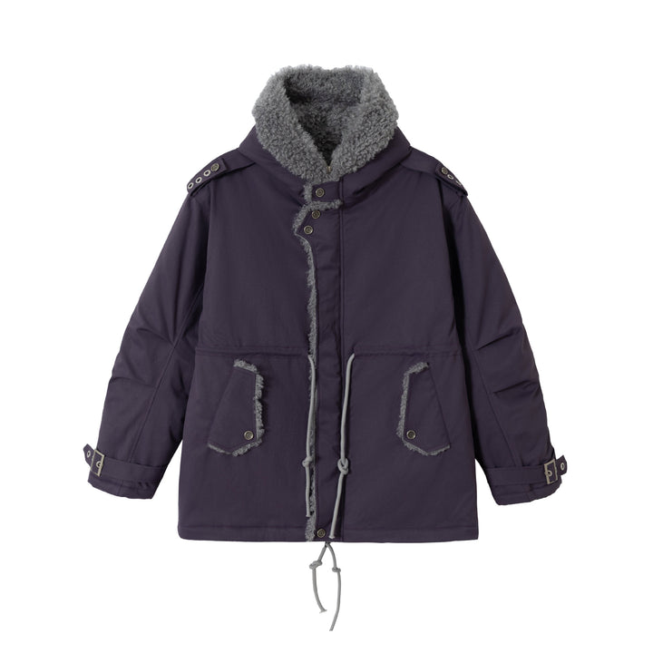 Damen Kurzparka mit Teddyfutter, Tunnelzug und Schnallenärmeln Echoarchiv