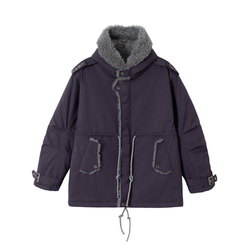 Damen Kurzparka mit Teddyfutter, Tunnelzug und Schnallenärmeln Echoarchiv