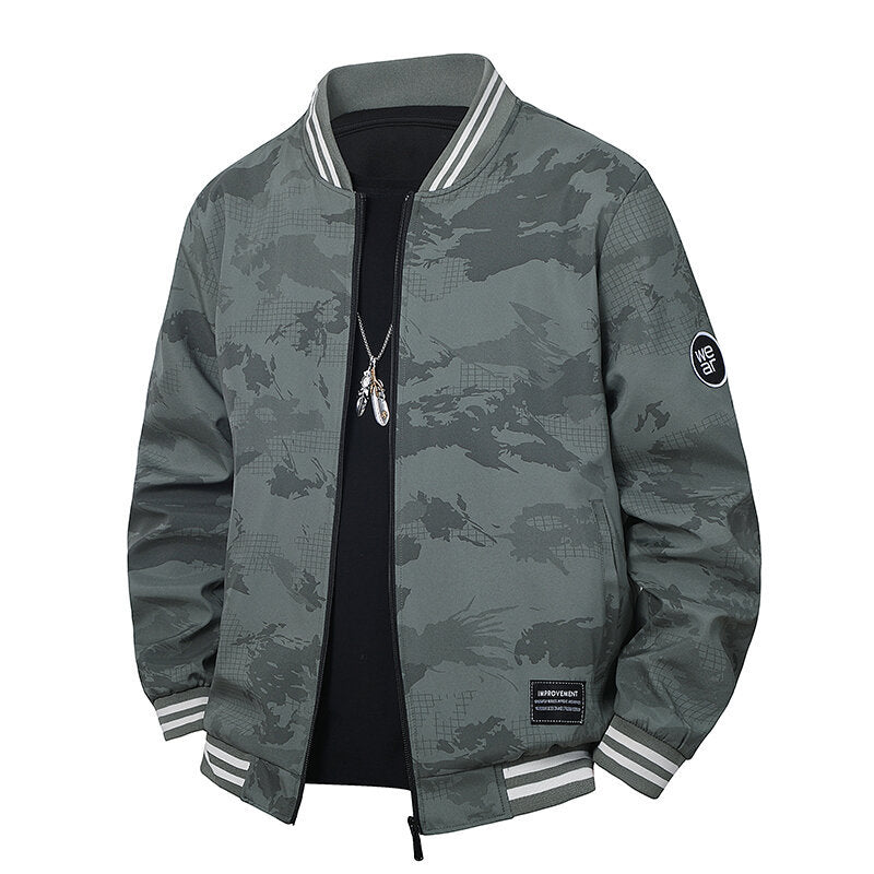 Herren Sportliche Bomberjacke mit kontrastierenden Details Echo Archiv