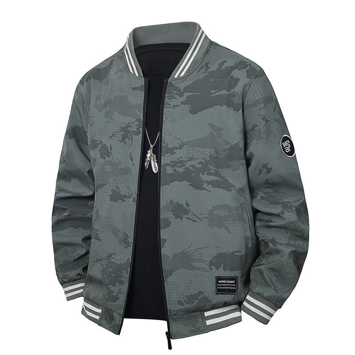Herren Sportliche Bomberjacke mit kontrastierenden Details Echo Archiv