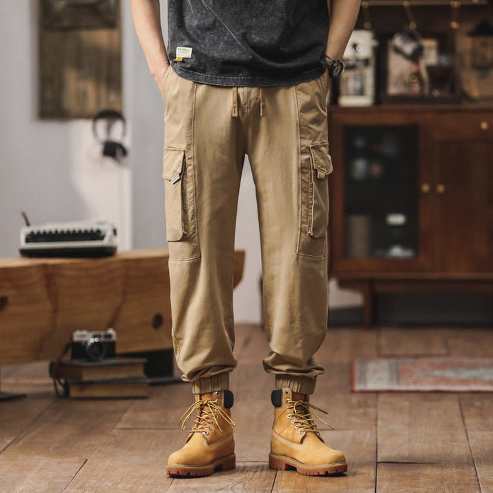 Herren Locker geschnittene Cargo-Jogginghose mit elastischem Bund und Mehrfach-Taschen Echo Archiv