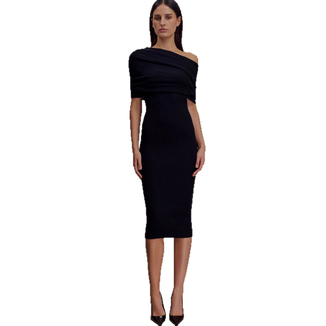 Damen elegantes Strickkleid mit off-shoulder Design Echo Archiv