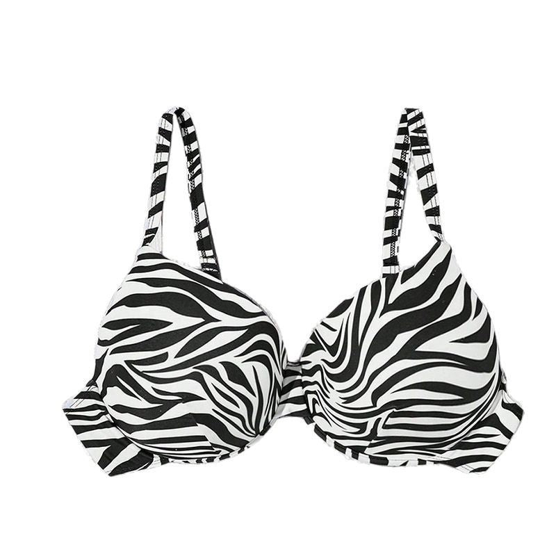 Damen Triangel-Bikini mit raffinierten Rüschen und modischem Zebramuster Echo Archiv