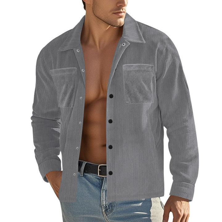 Herren Cordjacke mit praktischen Brusttaschen und strukturiertem Design Echoarchiv