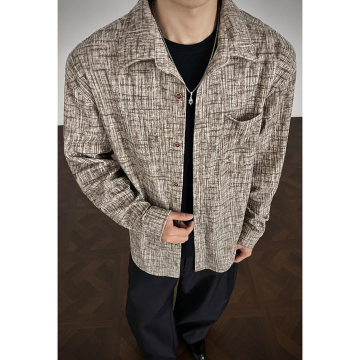 Herren Strukturierte Casual Bluse Echo Archive