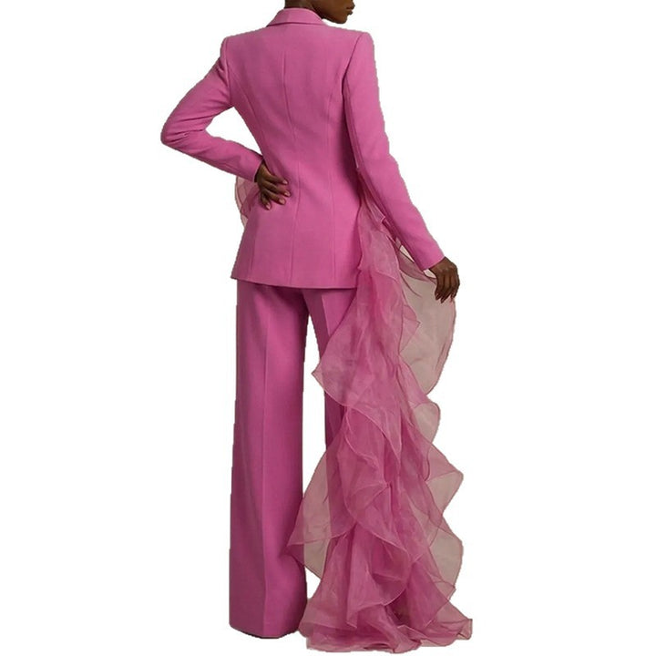 Damen Eleganter Anzug mit asymmetrischem Volant Echo Archiv