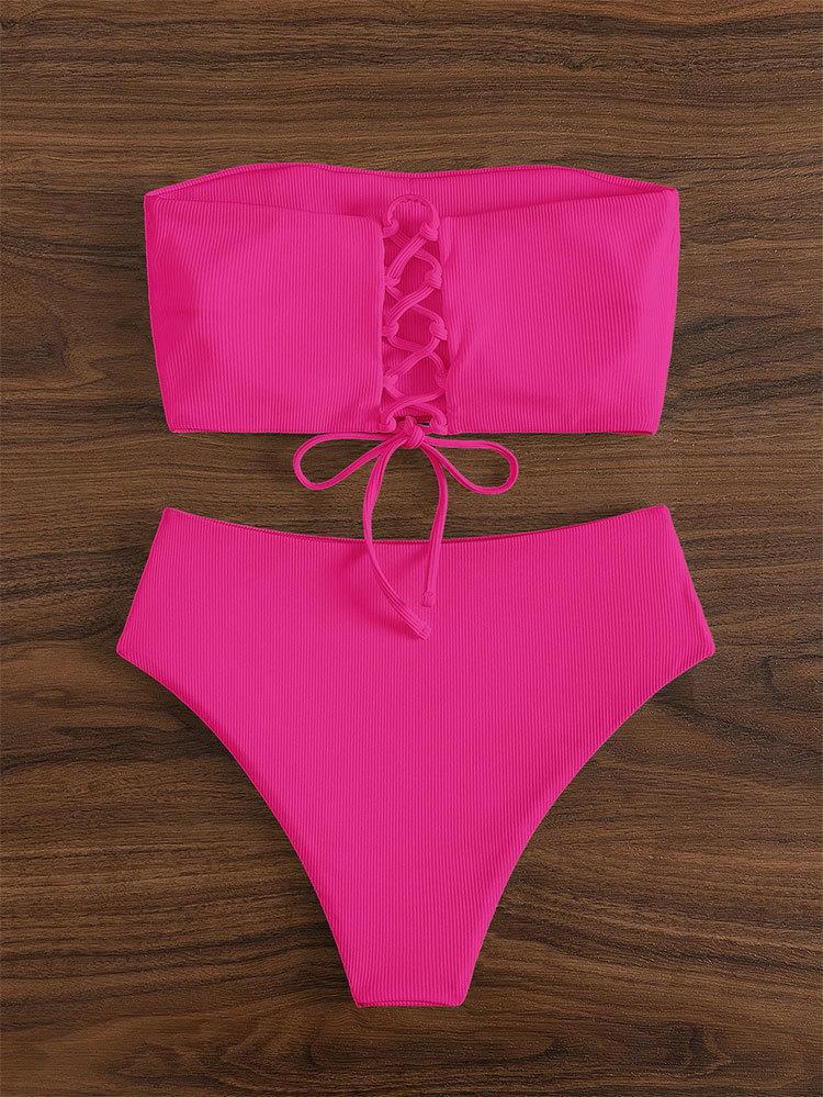 Damen Bandeau-Bikini mit verstellbarem Höschen und raffiniertem Design Echo Archiv
