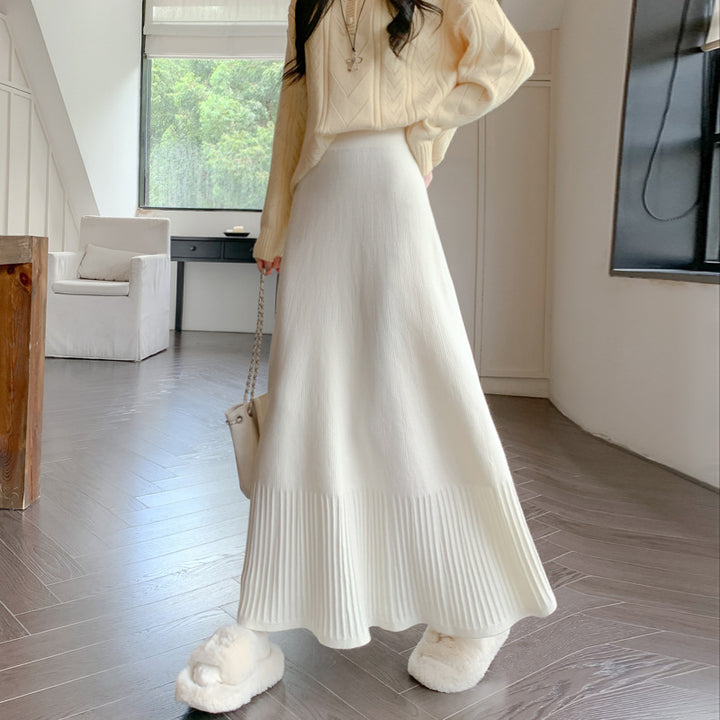 Damen Eleganter plissierter Maxirock Echo Archiv