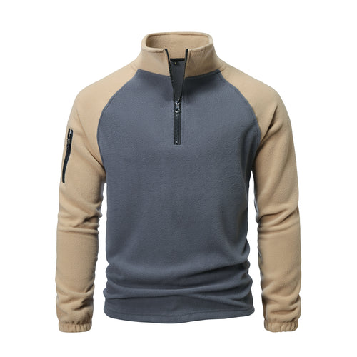 Herren Fleece-Midlayer mit Hochkragen und Reißverschluss Echoarchiv