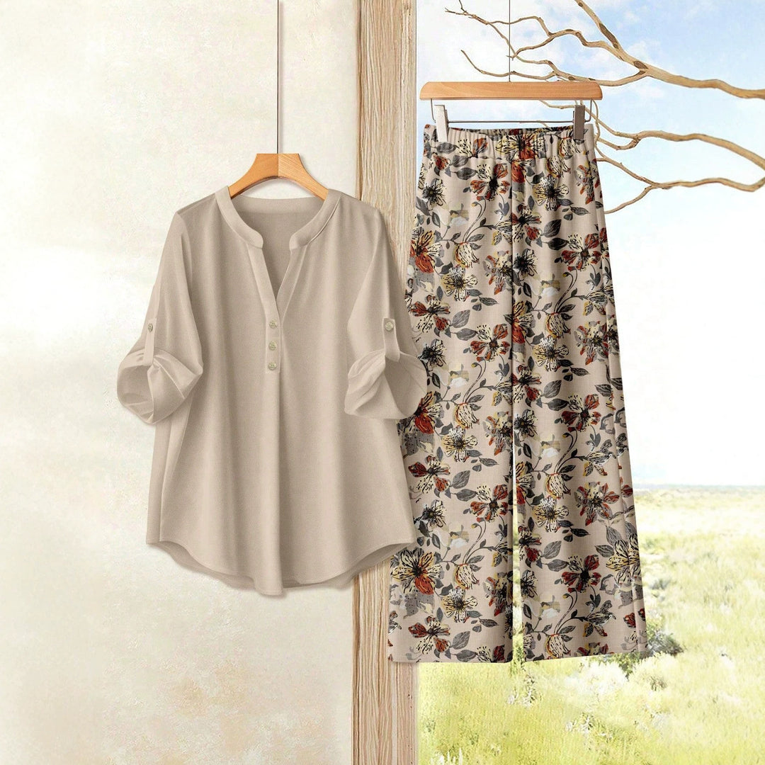 Damen Freizeitoberteil und Blumenhose Echo Archiv