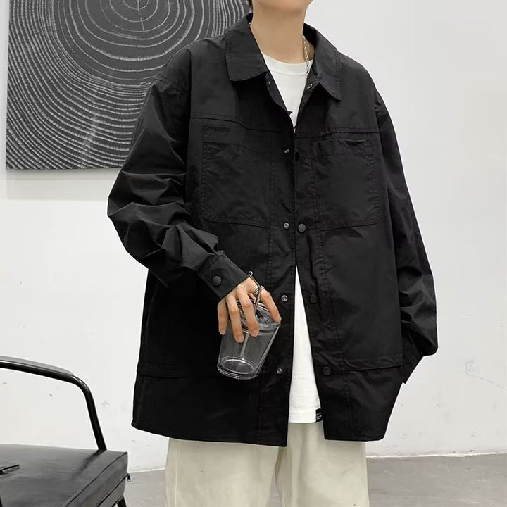 Herren lässige Utility-Jacke mit praktischen Taschen und modernem Schnitt Echoarchiv