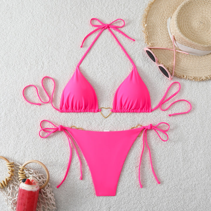 Damen Triangel-Bikini mit modischen Herz-Akzenten Echo Archiv