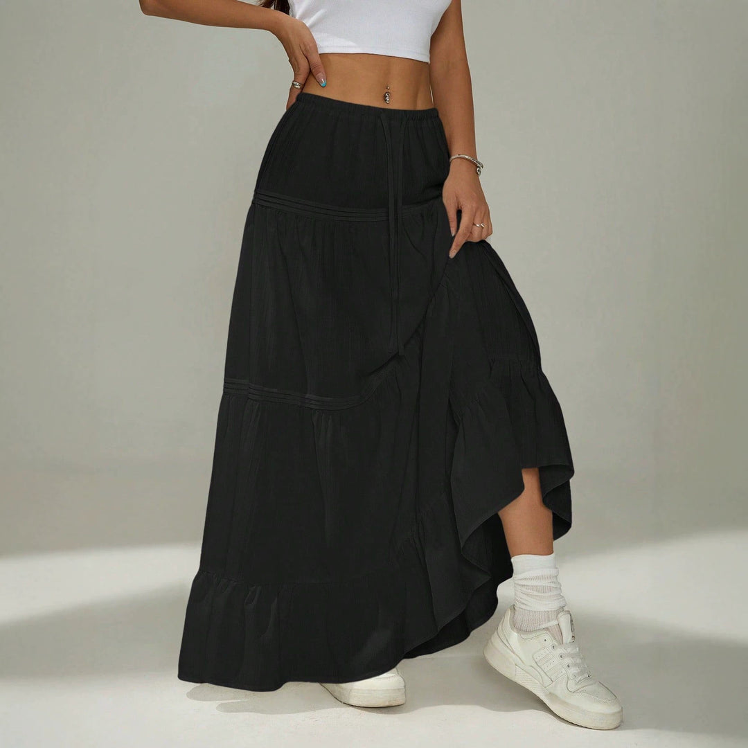 Damen Maxirock mit elegantem Volantdesign und elastischem Bund Echo Archiv