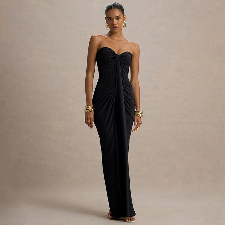 Damen Elegantes und figurbetontes Maxikleid mit Raffungen Echo Archiv