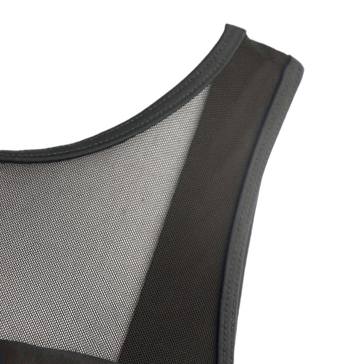 Damen Hochgeschlossener Badeanzug mit transparenten Mesh-Details Echo Archiv