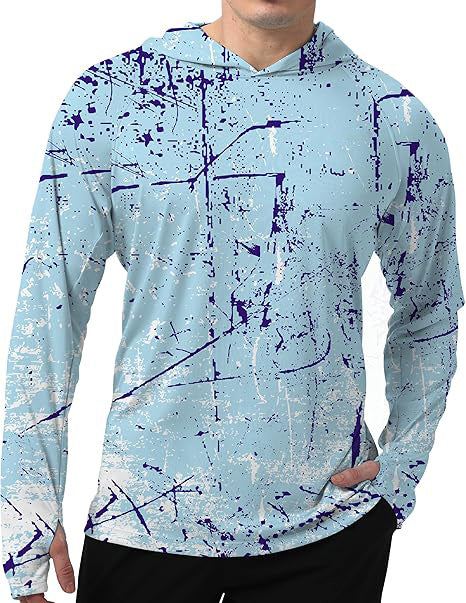 Herren Sportlicher Kapuzenpullover mit abstraktem Druck – Cavarno