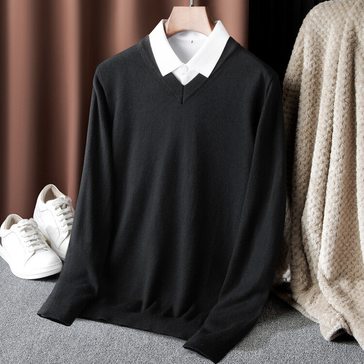 Herren V-Ausschnitt Pullover Echoarchiv