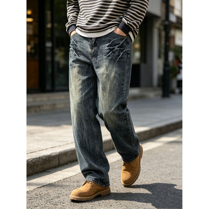 Herren Bequeme und lässige Weit geschnittene Jeans Echoarchiv