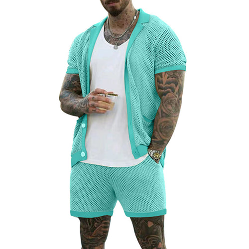 Herren atmungsaktives Sport-Outfit mit modernem Netzdesign Echoarchiv