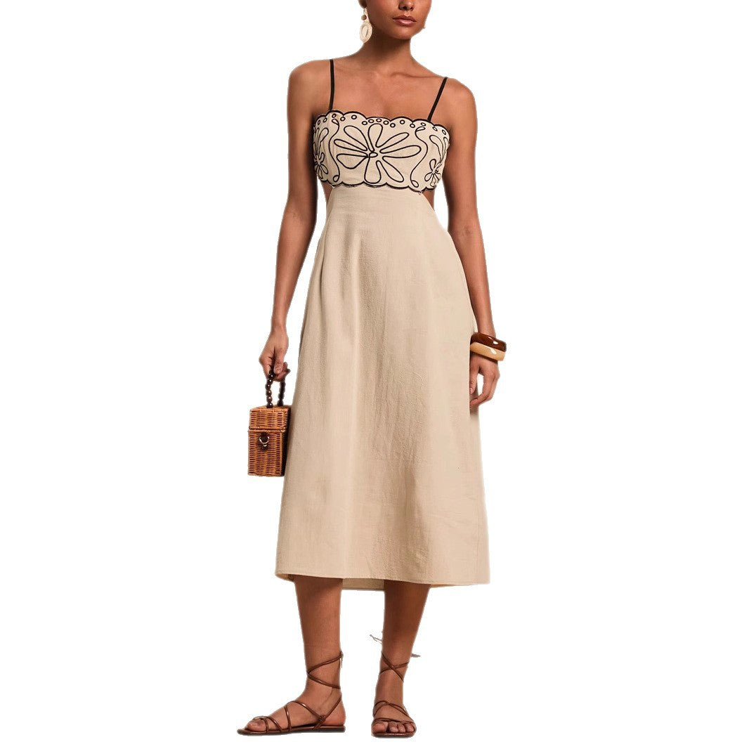 Damen luftiges Maxikleid mit floralem Oberteil Echo Archiv