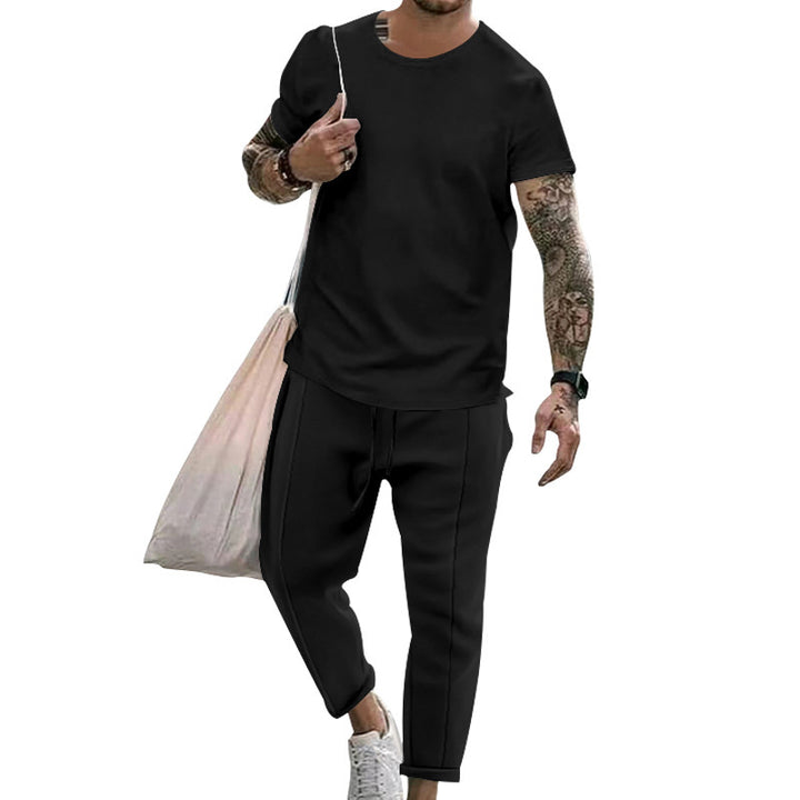 Herren Freizeit T-Shirt und Sweatpants Set mit modernem Schnitt Echoarchiv