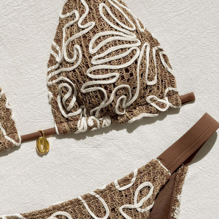 Damen Bikini-Set mit lässigem Overlayer Echo Archiv