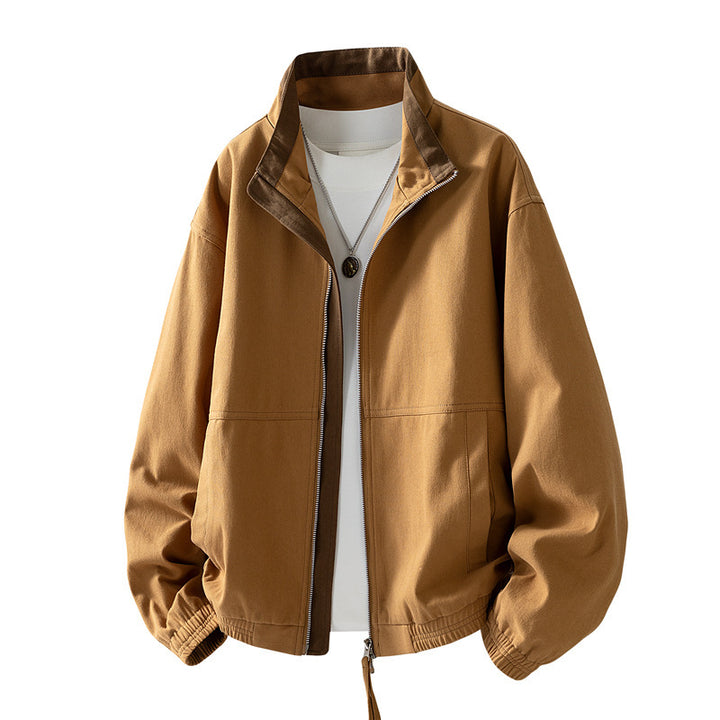 Herren Lässige Übergangsjacke mit hohem Kragen Echo Archiv