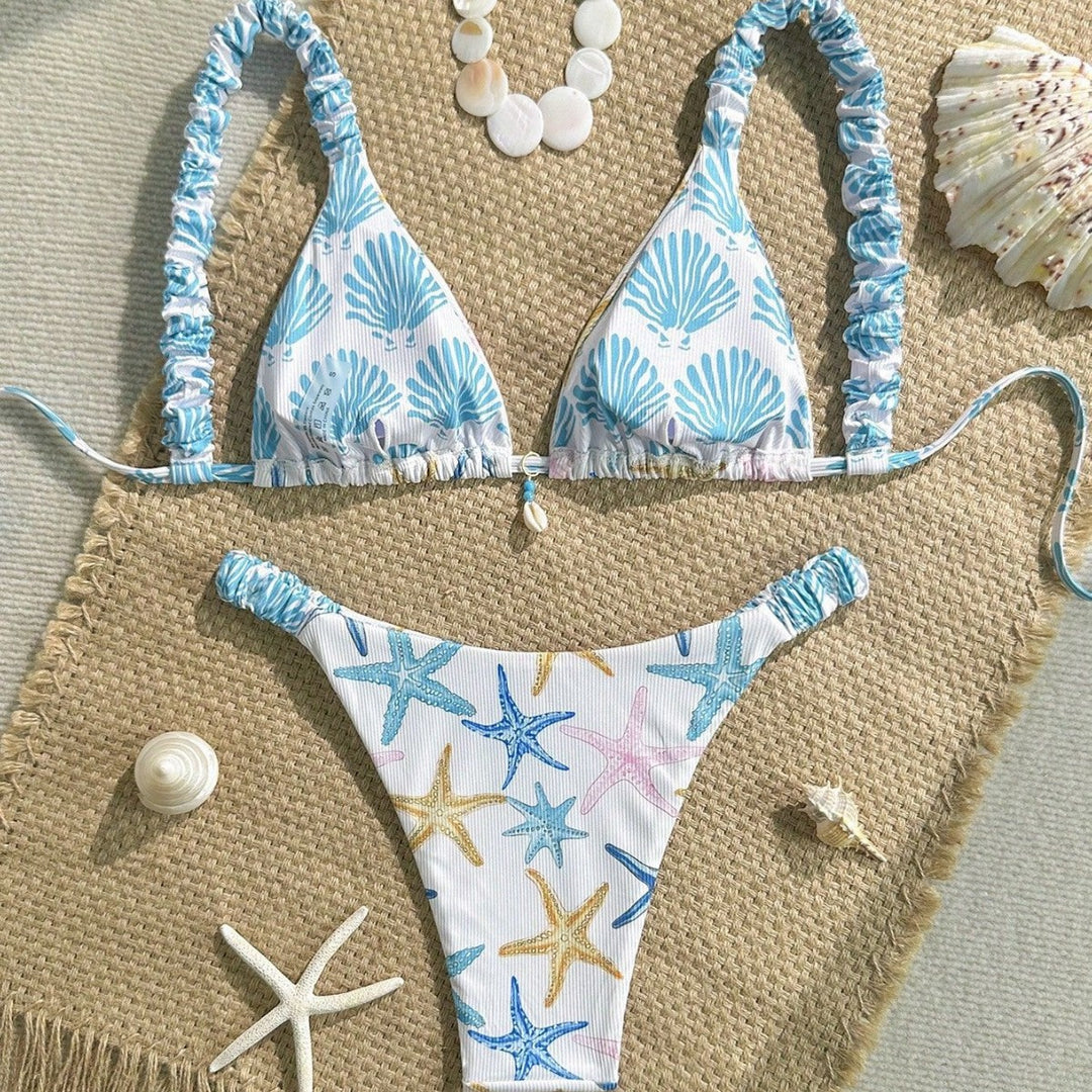 Damen Triangel-Bikini mit maritimem Sternenmotiv Echo Archiv
