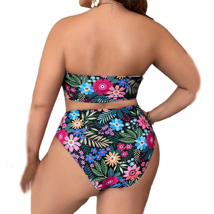 Damen Bandeau-Bikini mit floralem Design und hohem Bundeschnitt Echo Archiv